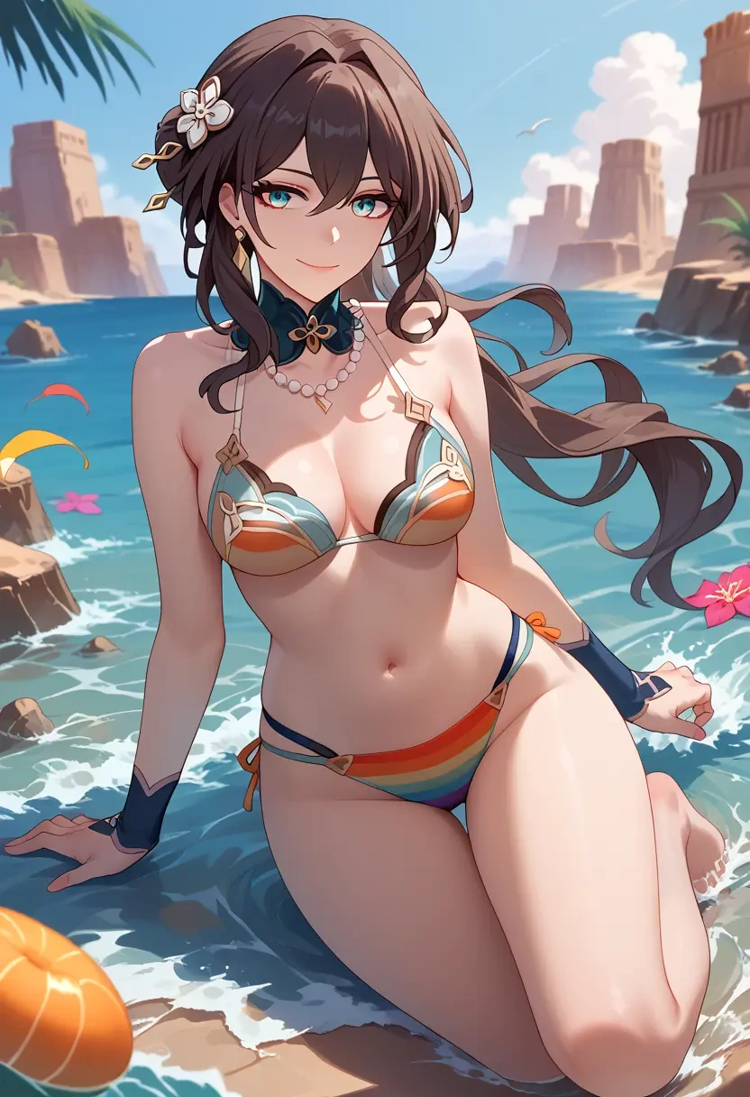 bikini,rainbow-colored,sexy, ruan mei, star rail - 