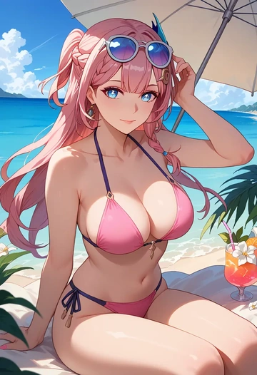 bikini, asta, star rail - AI generated anime art