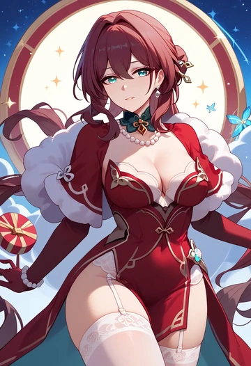 Christmas,sexy, stockings,, ruan mei, star rail - AI generated anime art