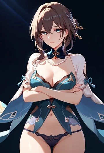 lingerie, ruan mei, star rail - AI generated anime art