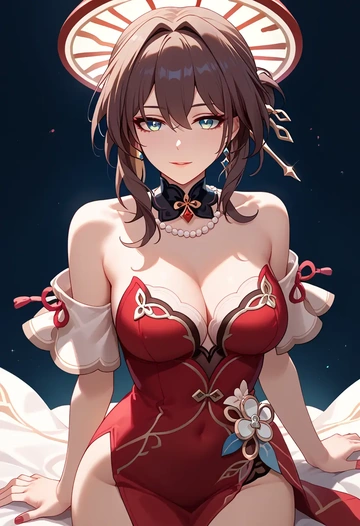 qipao, ruan mei, star rail - AI generated anime art