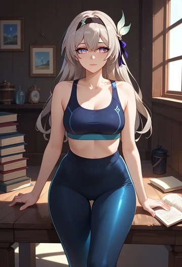 yoga shorts, bra, firefly, star rail - AI generated anime art