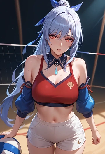 volleyball uniform, jingliu, star rail - AI generated anime art