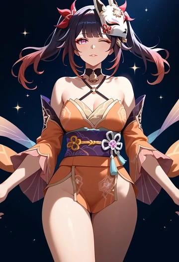 kimono,sexy, sparkle, star rail - AI generated anime art