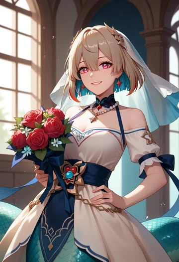 wedding, xueyi, star rail - AI generated anime art