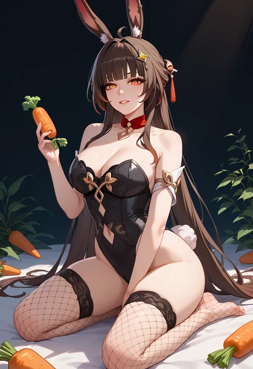 bunny girl, sexy,stockings, lingsha, star rail - 