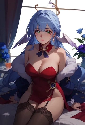 Christmas,sexy, stockings,, robin, star rail - AI generated anime art