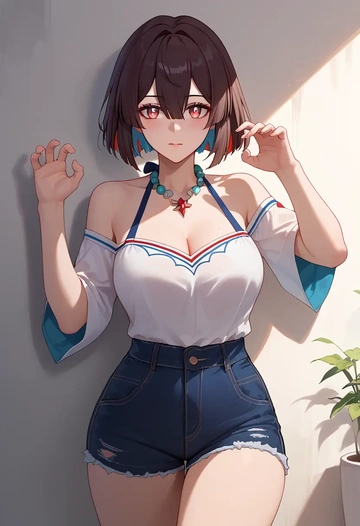 shorts,sexy, xueyi, star rail - AI generated anime art