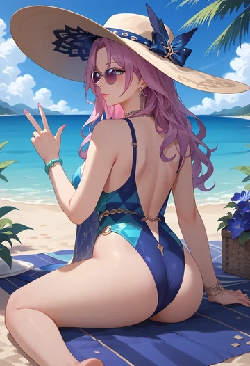 swimsuit,sexy, jade, star rail - AI generated anime art