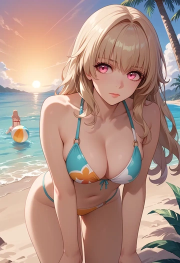 bikini, clara, star rail - AI generated anime art