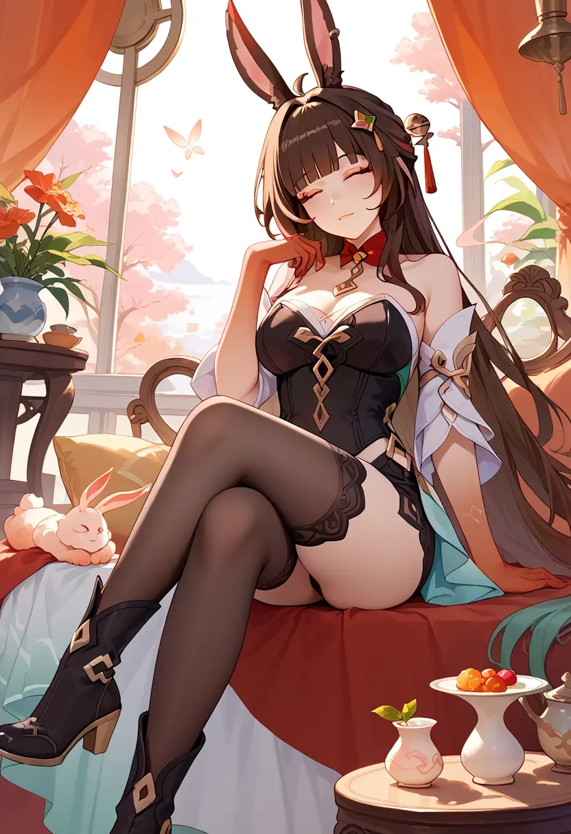 bunny girl, lingsha, star rail - 