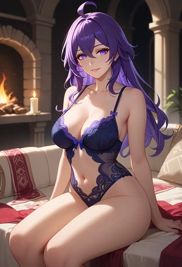 lingerie, seele, star rail - AI generated anime art