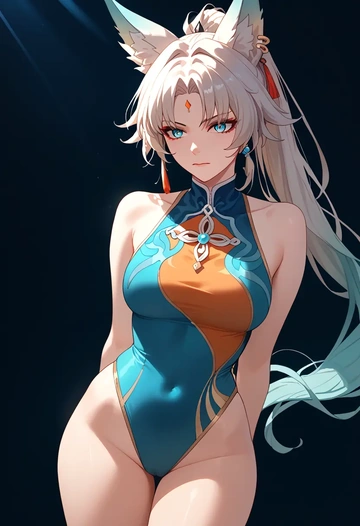 swimsuit,sexy, feixiao, star rail - AI generated anime art