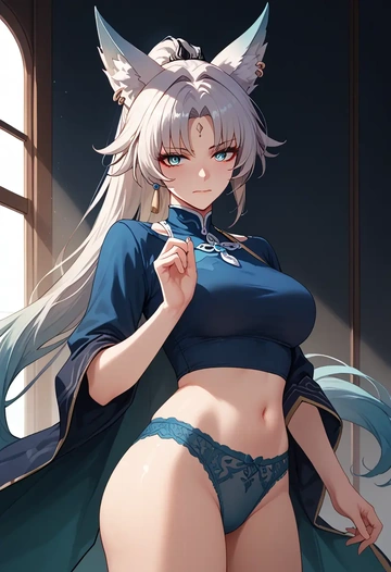 lingerie, feixiao, star rail - AI generated anime art