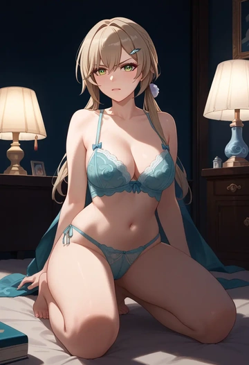 lingerie, qingque, star rail - AI generated anime art