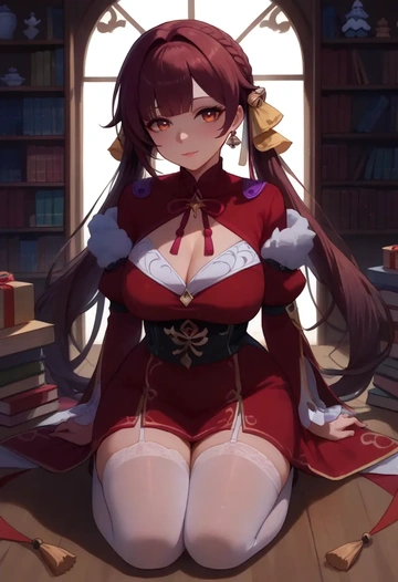 Christmas,sexy, stockings,, sushang, star rail - AI generated anime art