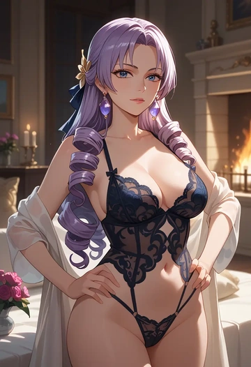 lingerie, bronya rand, star rail - AI generated anime art