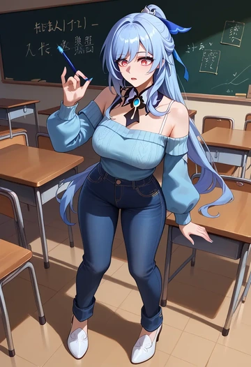 teacher, jingliu, star rail - AI generated anime art