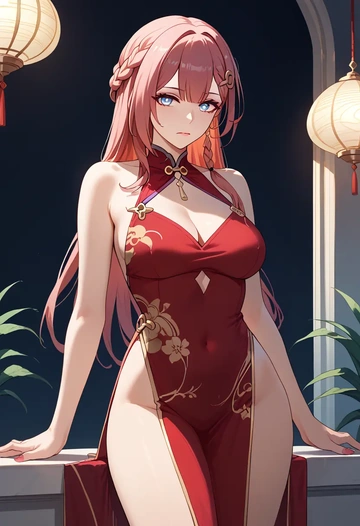 qipao, asta, star rail - AI generated anime art