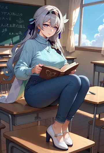 teacher, firefly, star rail - AI generated anime art