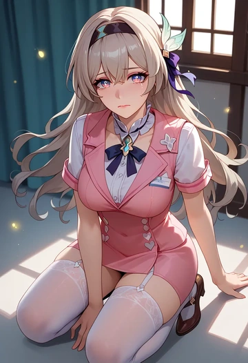 nurse,stockings,sexy,panties, firefly, star rail - AI generated anime art