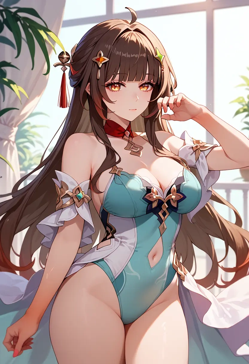 swimsuit,sexy, lingsha, star rail - 