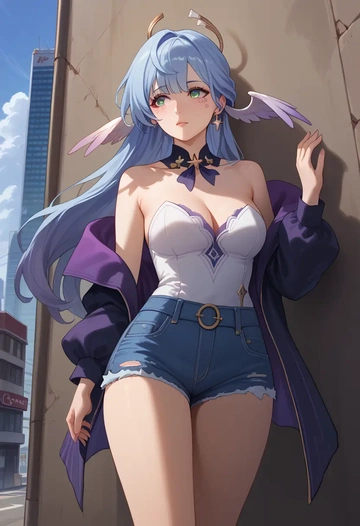 shorts,sexy, robin, star rail - AI generated anime art