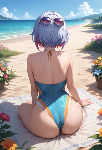 swimsuit,sexy, topaz, star rail - AI generated anime art