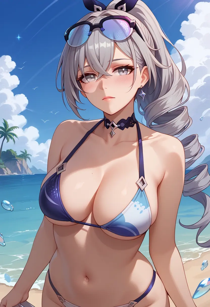 bikini, silver wolf, star rail - 