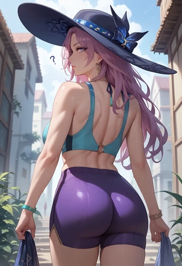 yoga shorts, jade, star rail - AI generated anime art