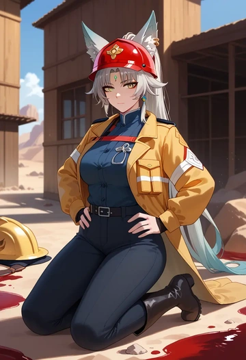 firefighter, feixiao, star rail - AI generated anime art