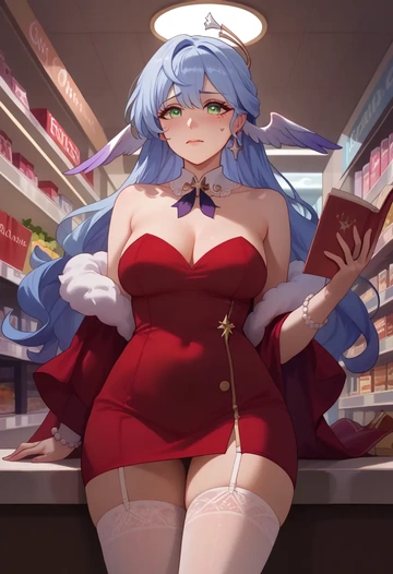 Christmas,sexy, stockings,, robin, star rail - AI generated anime art