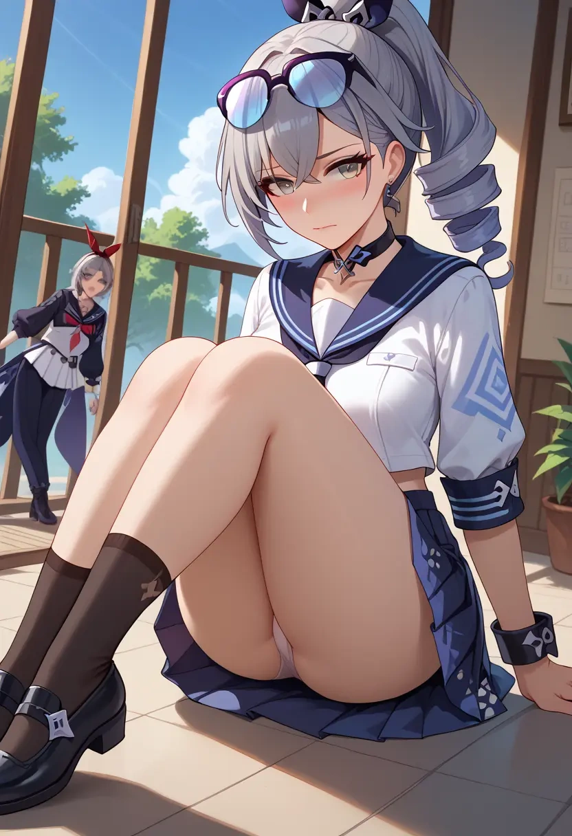 sailor, uniform, silver wolf, star rail - 