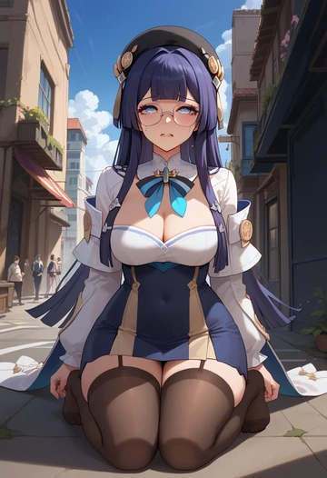 mini skirt,stockings, pela, star rail - AI generated anime art