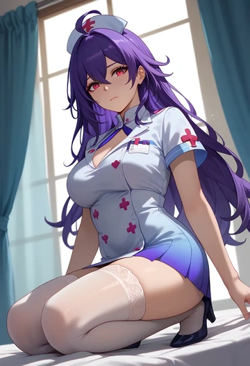 star rail,seele,nurse,stockings,sexy,panties  - AI generated anime art