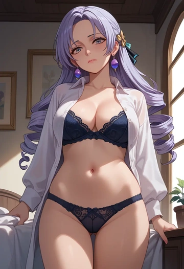 lingerie,sexy, bronya rand, star rail - AI generated anime art