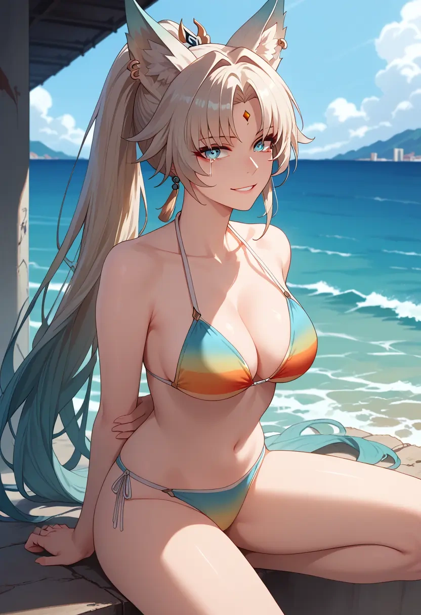 bikini,rainbow-colored,sexy, feixiao, star rail - 