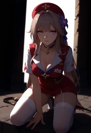 nurse,stockings,sexy,panties, herta, star rail - AI generated anime art