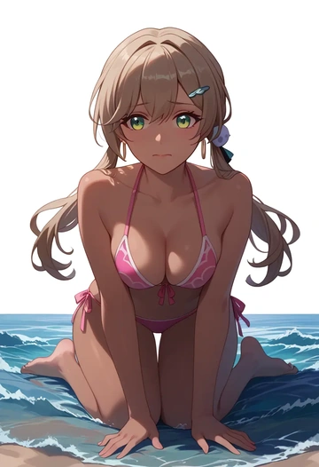 bikini, qingque, star rail - AI generated anime art