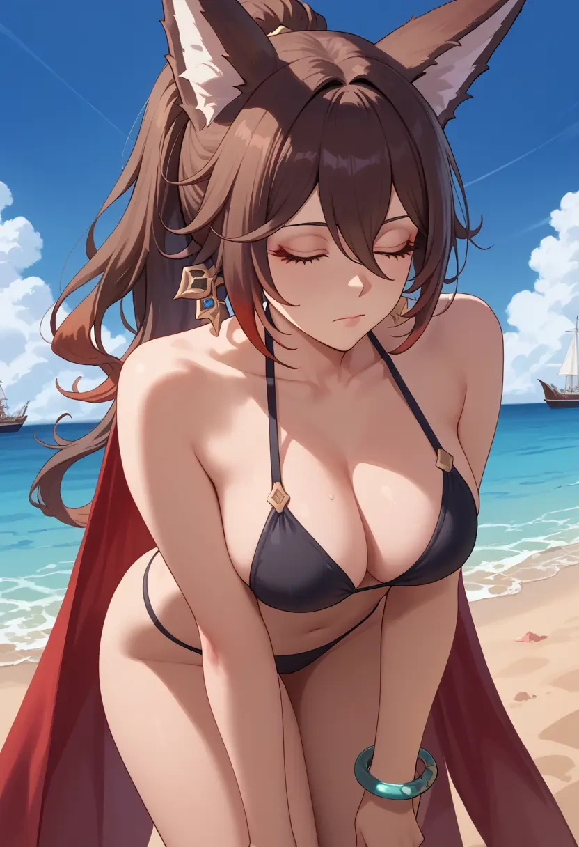 black bikini, tingyun, star rail - 