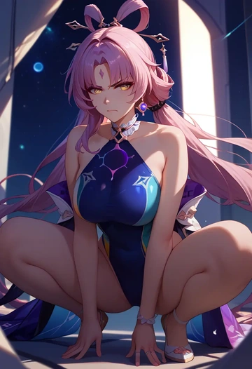 swimsuit,sexy, fu xuan, star rail - AI generated anime art