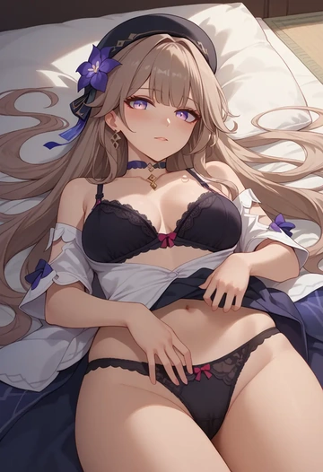 lingerie,sexy, herta, star rail - AI generated anime art