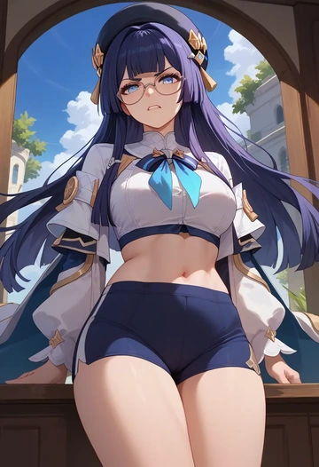 yoga shorts, pela, star rail - AI generated anime art