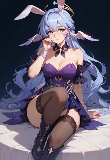 bunny girl, robin, star rail - AI generated anime art