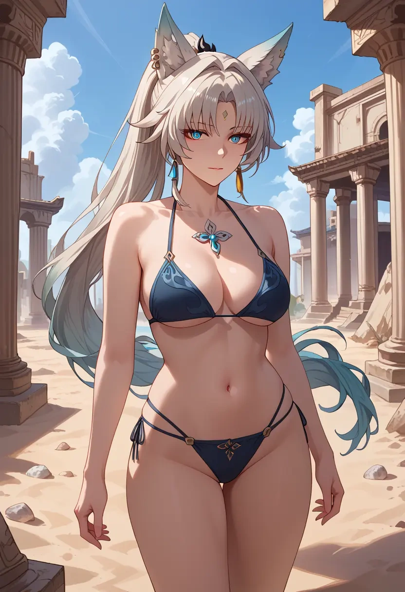 black bikini, feixiao, star rail - 