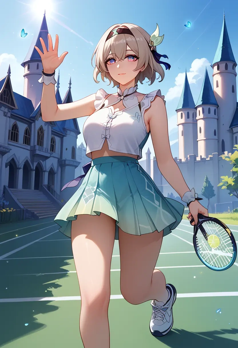 tennis skirt, firefly, star rail - 