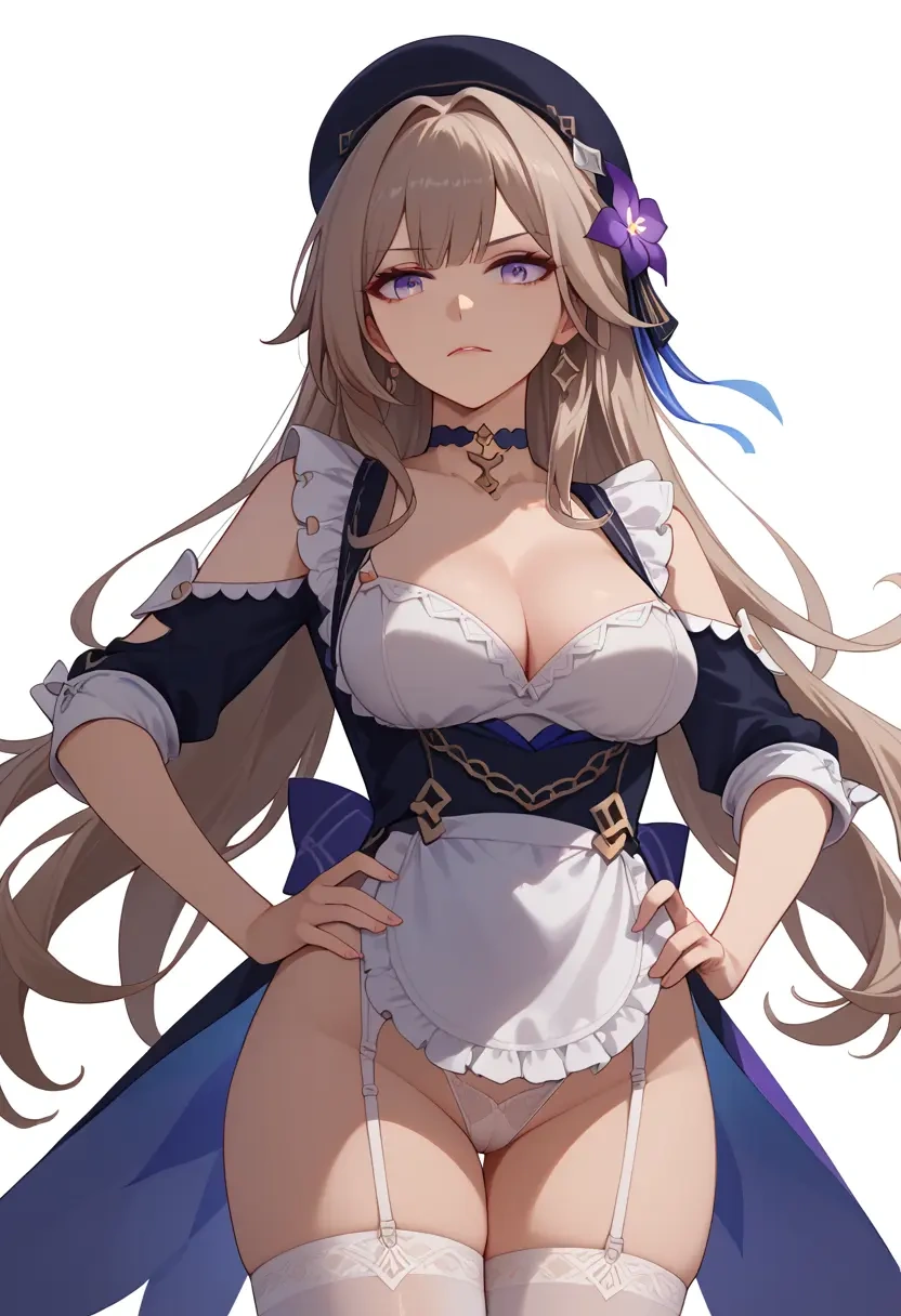 maid, sexy, stockings,panties, herta, star rail - 