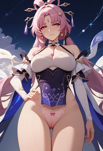 lingerie, fu xuan, star rail - AI generated anime art