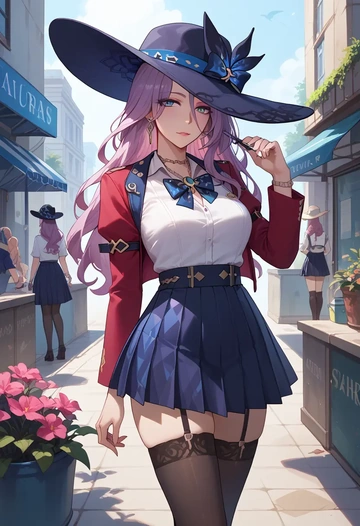 jk uniform, stockings, jade, star rail - AI generated anime art