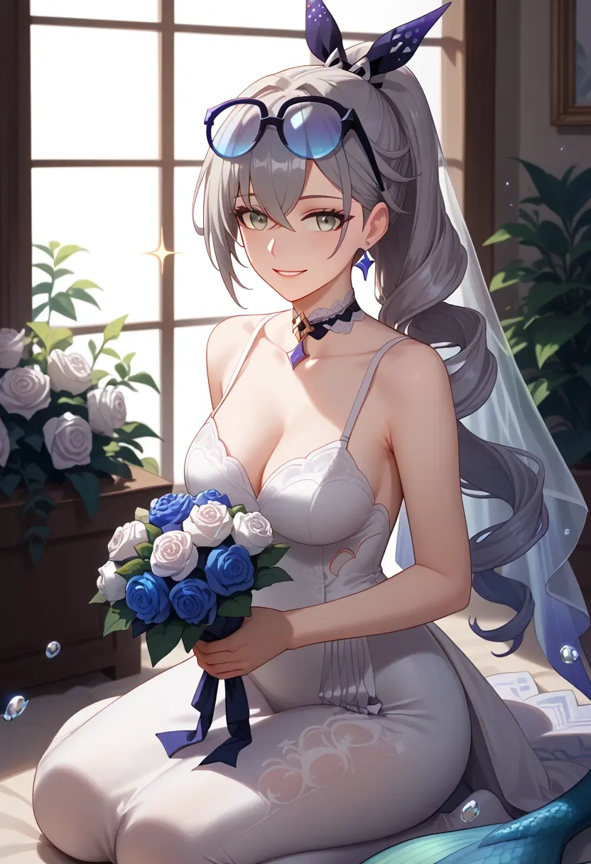 wedding, silver wolf, star rail - 